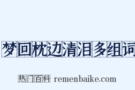 梦回枕边清泪多组词是什么意思的图片